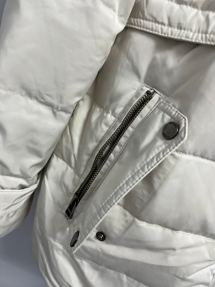 Kadın Krem Midi Kışlık Kürklü Mont - Görsel 3