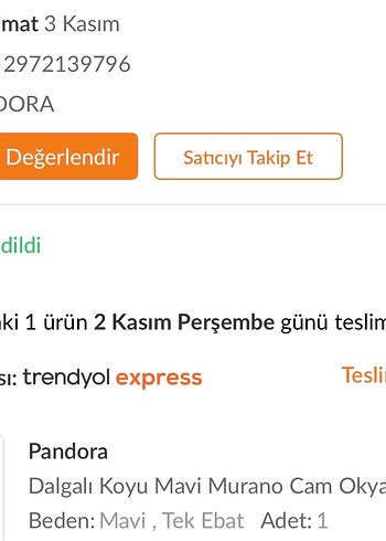 Pandora Mavi Murano Okyanus Charm - Görsel 2