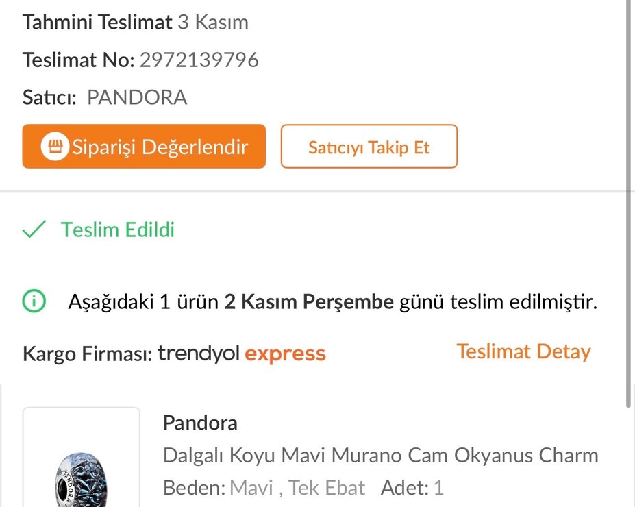 Pandora Mavi Murano Okyanus Charm - Görsel 2