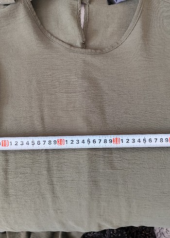 Kadın Haki Uzun Keten Elbise - Görsel 8