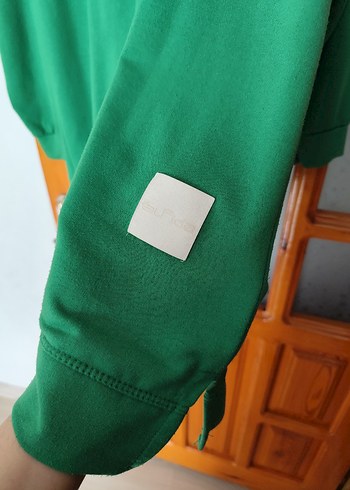 Kadın Yeşil Uzun Kollu Salaş Tunik - Görsel 2