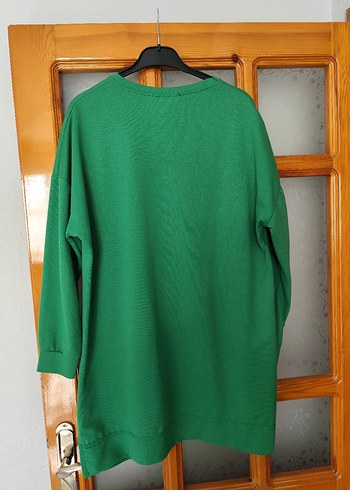 Kadın Yeşil Uzun Kollu Salaş Tunik - Görsel 5