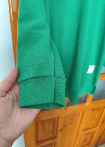 Kadın Yeşil Uzun Kollu Salaş Tunik - Görsel 3