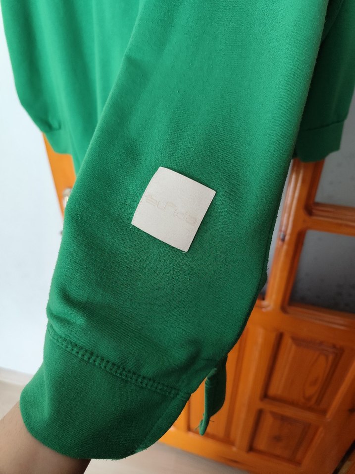 Kadın Yeşil Uzun Kollu Salaş Tunik - Görsel 2