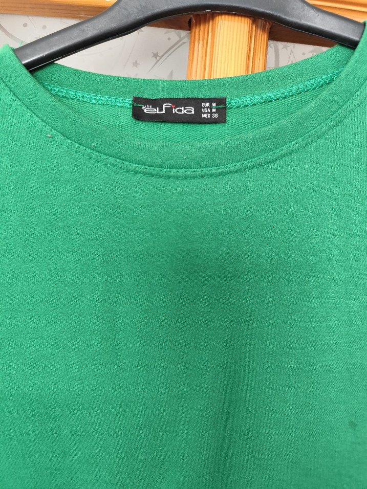 Kadın Yeşil Uzun Kollu Salaş Tunik - Görsel 4