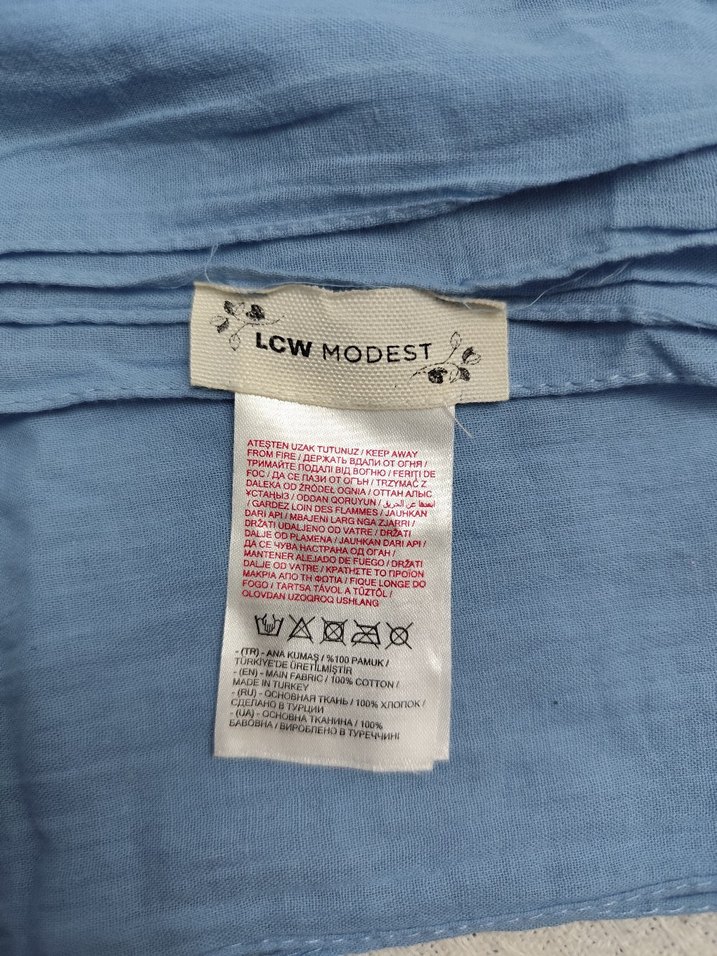 Mavi Pamuk  Kadın Şal - Görsel 2