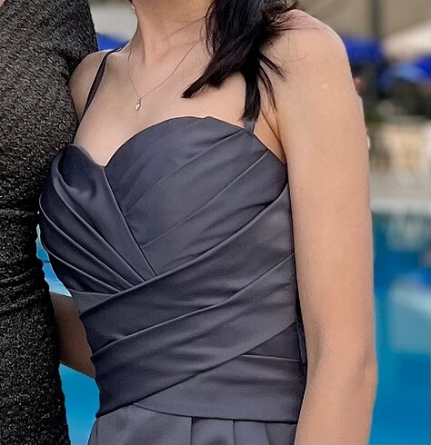 xs Beden gri Renk Oleg Cassini Abiye