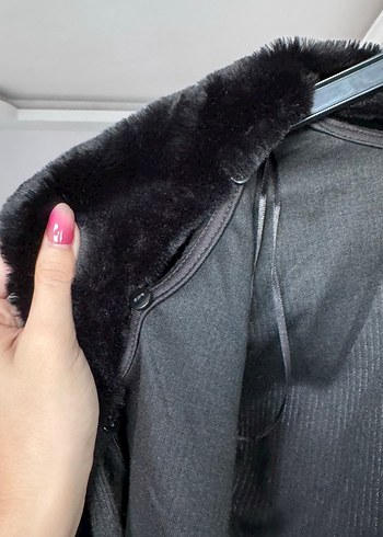 Koton yakası Kürklü ceket - Görsel 2