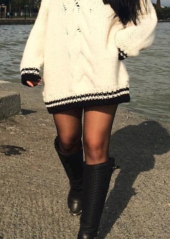 Zara örgü Kazak elbise - Görsel 2