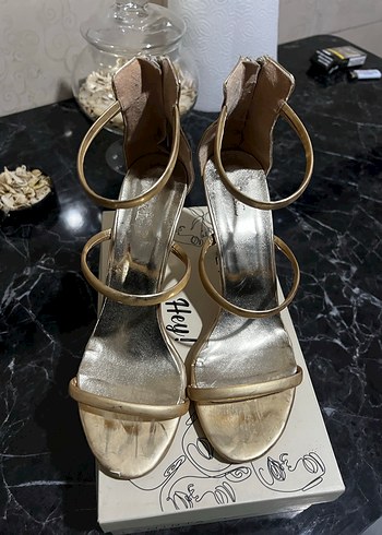 Bej Yılan Desenli Stiletto Topuklu Kadın Ayakkabı - Görsel 2