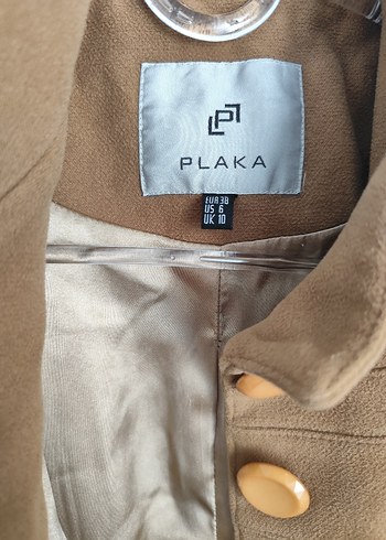 Düğmeli Bej Süet Uzun Kadın Kaban - Görsel 3