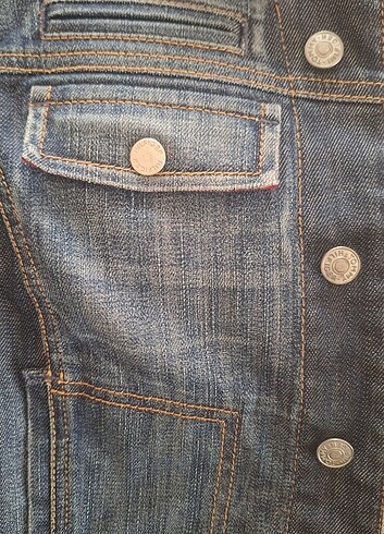 Tommy Hilfiger Orijinal Tommy kot ceket, taşlanmış