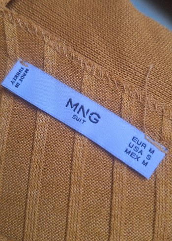 Hardal rengi Triko Kolsuz Boğazlı Kadın Atlet - Görsel 2