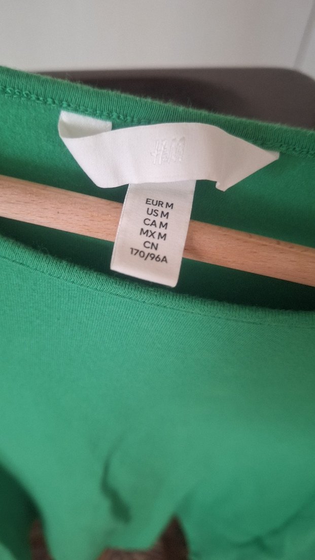 Yeşil Kısa  Balon Kollu  Bluz - Görsel 3