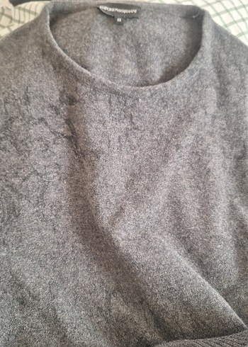 Gri Erkek Triko Bisiklet Yaka Kazak - Görsel 3