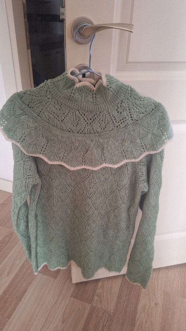 Bianco Lucci yeşil Örgü Bohem Kadın Kazak - Görsel 2