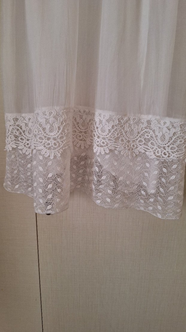 Bohem Beyaz Midi elbise , Italyan - Görsel 3