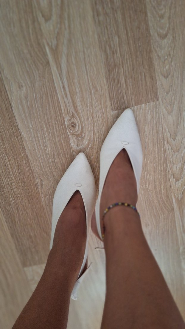 Bej Stiletto Topuklu Kadın Abiye Ayakkabı (kırık beyaz) - Görsel 3