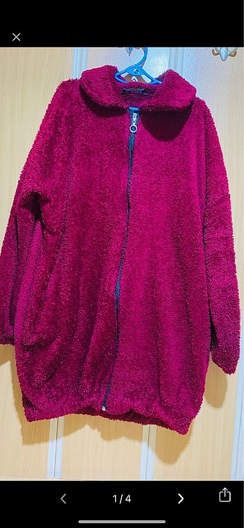 Peluş beli lastikli hırka