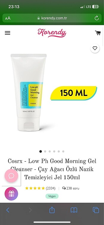  Beden Renk Cosrx Cleanser