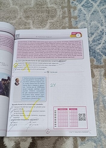  Beden Renk 8.sinif inkılap test kitabi