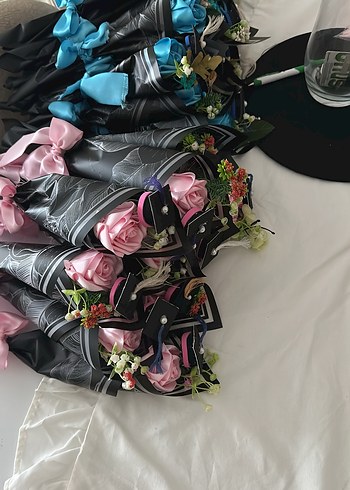 Çiçek Cicek Detayli Cok Renkli Gotik Semsiye