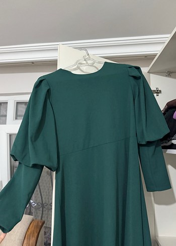 Yeşil Uzun Salaş Kadın Elbise - Görsel 2