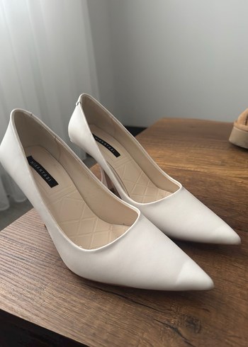 Kadın Beyaz Stiletto Topuklu Ayakkabı - Görsel 8