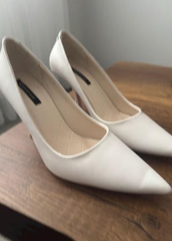 Kadın Beyaz Stiletto Topuklu Ayakkabı - Görsel 5