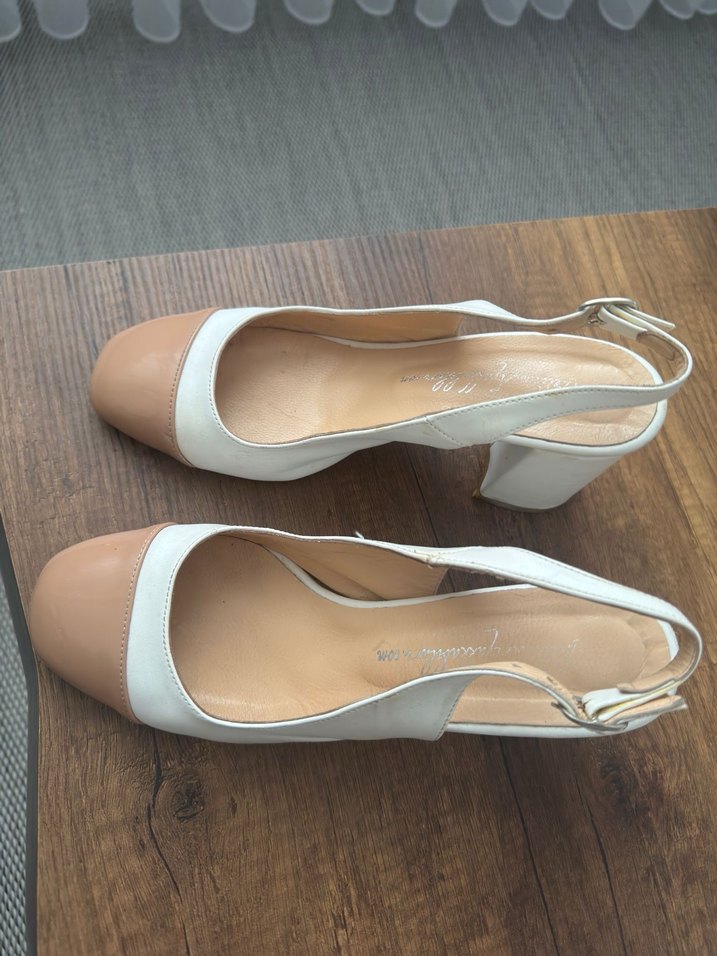 Bej Tokalı Kadın Klasik Topuklu Ayakkabı - Görsel 4