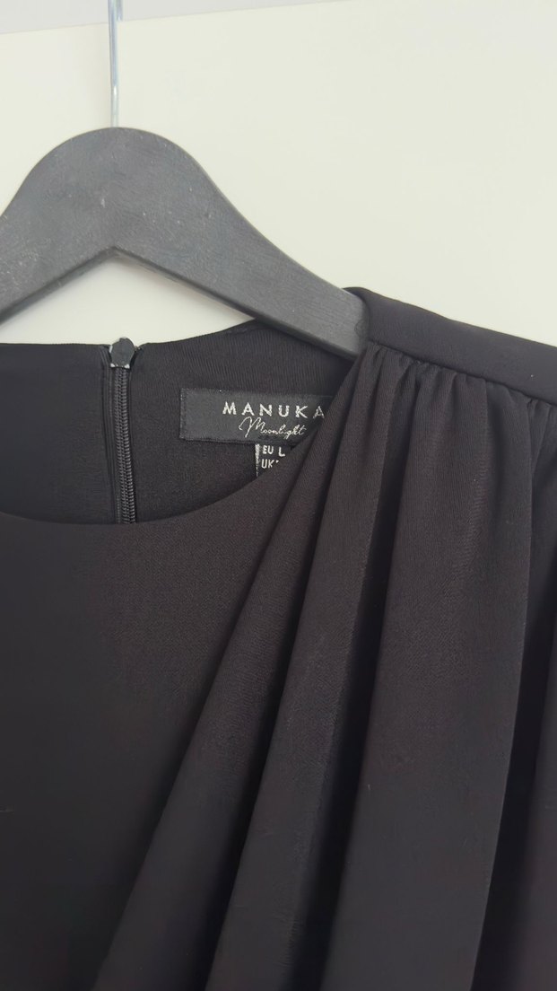 Manuka Kadın Siyah Pilili Uzun Kollu Bluz - Görsel 5