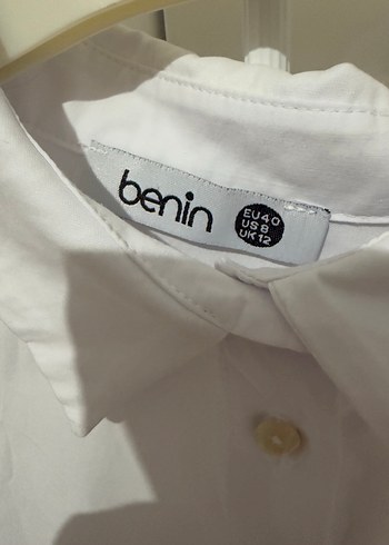 Düğmeli Beyaz Kadın Gömlek - Görsel 3