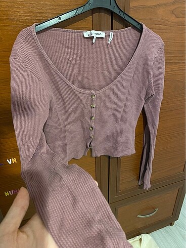 Koton düğmeli crop bluz üst