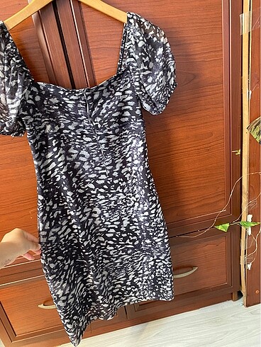 Trendyol & Milla Trendyolmilla elbise siyah leopar desen