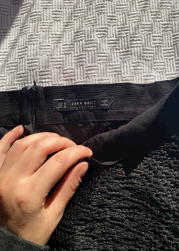 Siyah Örgü Mini Etek - Görsel 3