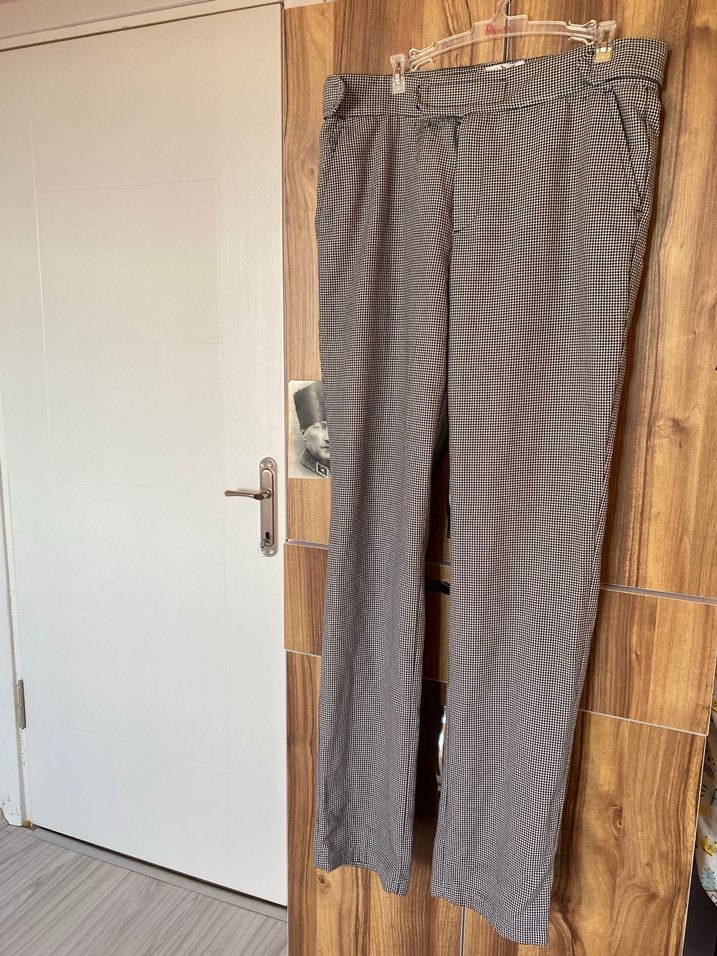 Cırtlı Gri havuç kumaş Pantolonu - Görsel 3