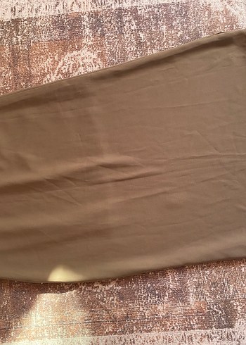 Bej Uzun Düz Kesim Kadın Etek - Görsel 3