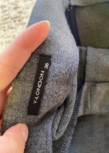 Gri Midi Piliseli Kadın Kalem Etek - Görsel 5