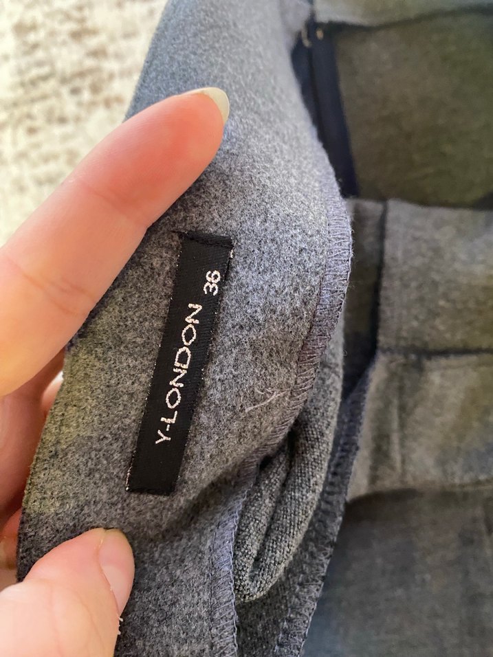 Gri Midi Piliseli Kadın Kalem Etek - Görsel 5