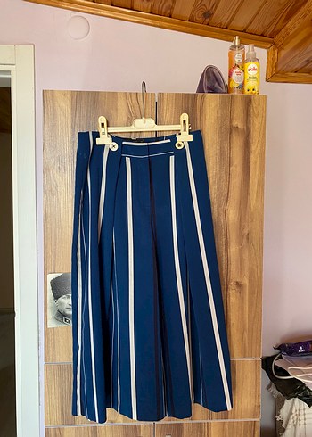 Mavi Çizgili Piliseli pantolon - Görsel 2