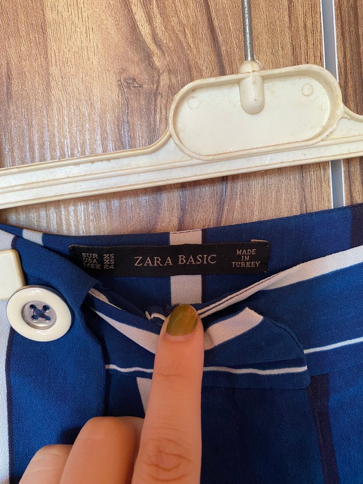 Mavi Çizgili Piliseli pantolon - Görsel 3