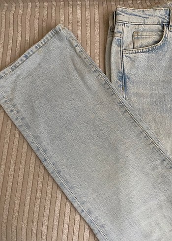 34 Beden mavi Renk Düğmeli buz mavi Kadın Denim Pantolon