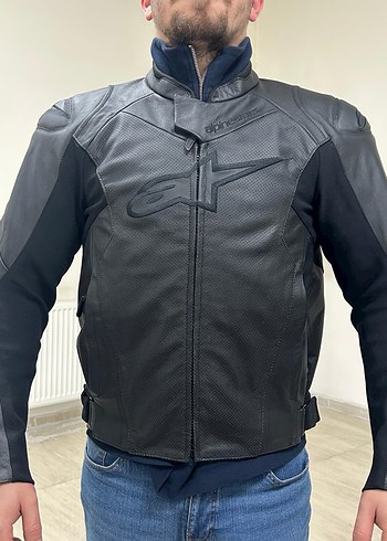 Alpinestars Faster V2 Siyah Deri Motosiklet Montu - Görsel 7