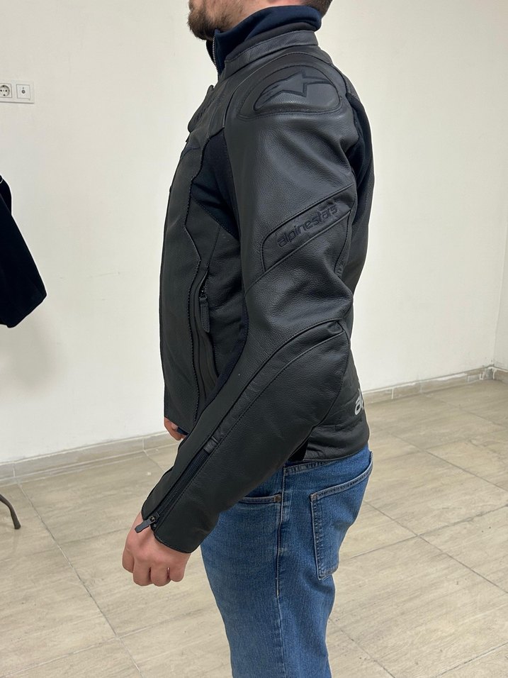 Alpinestars Faster V2 Siyah Deri Motosiklet Montu - Görsel 5