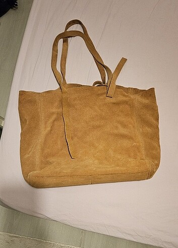 Mango deri shopper çanta