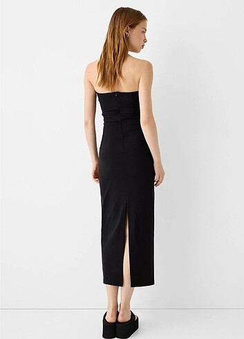 s Beden Bershka Straplez Midi Elbise