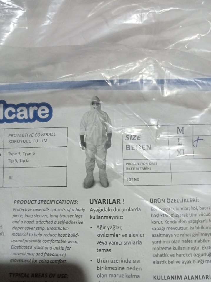 Gri Erkek tulum muşamba - Görsel 2