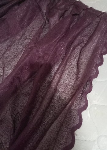 Bordo Düz Desen fon perde 90 cm en 232 cm boy ikili fiyat - Görsel 6