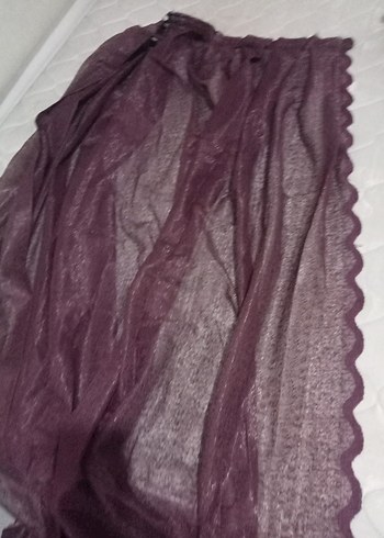 Bordo Düz Desen fon perde 90 cm en 232 cm boy ikili fiyat - Görsel 4