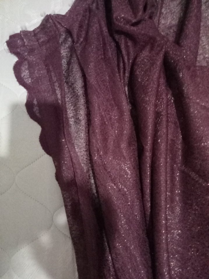 Bordo Düz Desen fon perde 90 cm en 232 cm boy ikili fiyat - Görsel 2